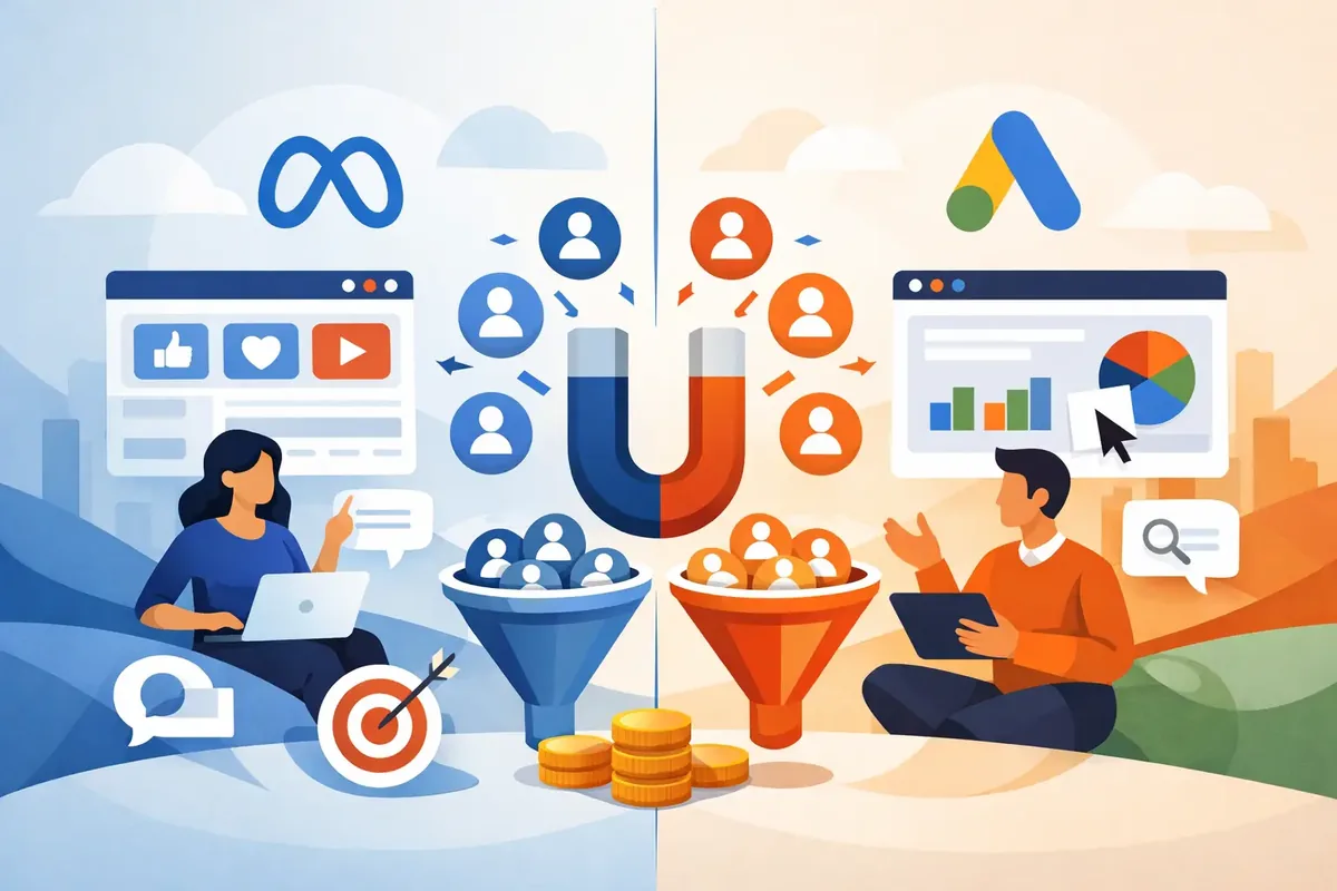 Meta Ads vs Google Ads para leads