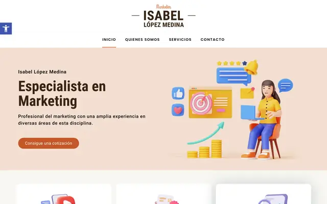 Portada de la web de Isabel Marketer