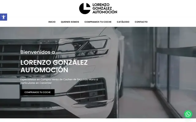 Portada de la web de Lorenzo González Automoción