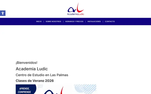 Portada de la web de Academia Ludic