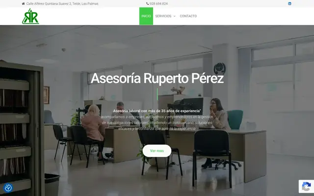 Portada de la web de Asesoría Ruperto Pérez