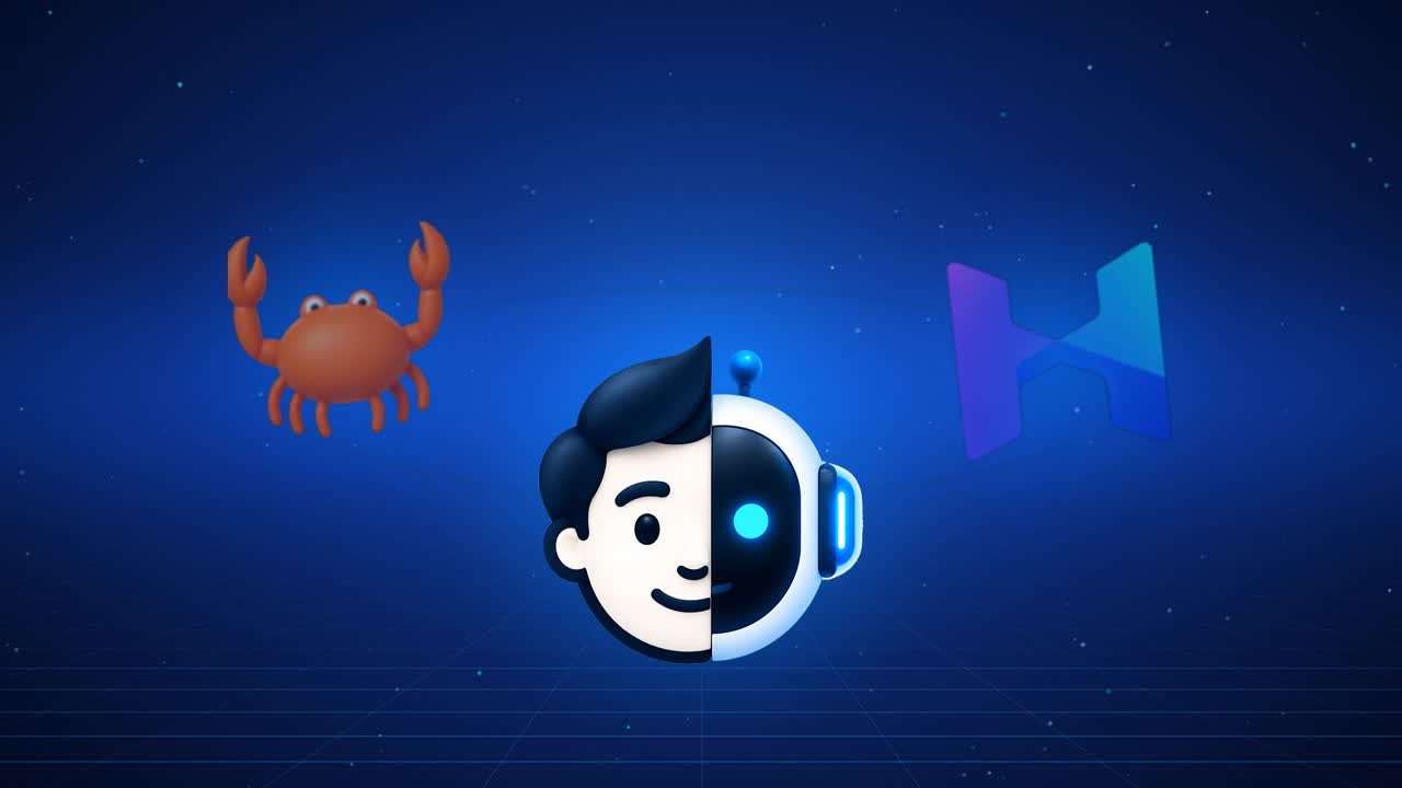 Logotipos de Mr Crab 7, Empleados IA y Hub IA Bot